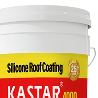 Revêtement de toiture en silicone gris KASTAR 4000, 20 kg, peinture imperméable élastomère anti-corrosion pour toiture en acier coloré, tuiles métalliques