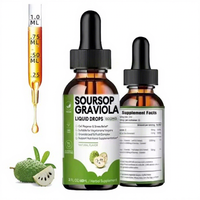 VitaSpring Gouttes d'extrait de corossol (Graviola) – Complément de soutien immunitaire naturel, biologique, végétalien, pur – Gouttes liquides de corossol (Graviola)