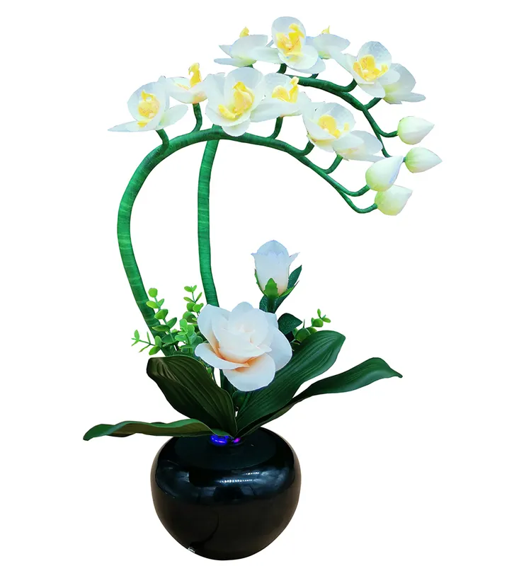 חתונה קישוט פרחים מלאכותיים מנורת/LED סיבים אופטי פרח אור, חג קישוט פרחים מנורה
