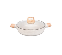 Ensemble de casseroles en aluminium forgé antiadhésif personnalisé de 10 pièces avec couvercle en verre, fond en acier inoxydable écologique, compatible avec les cuisinières à gaz