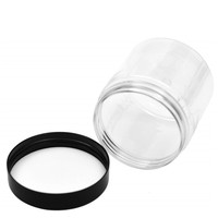 Emballage cosmétique de qualité alimentaire 100 ml 120 ml 150 ml 200 ml 250 ml, pot en plastique PET transparent avec couvercles transparents en aluminium