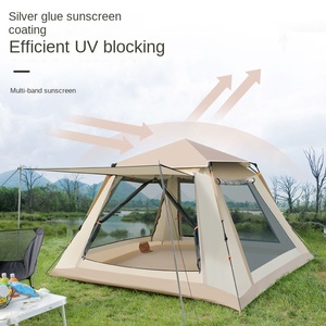 Tienda de campaña familiar para exteriores con protector solar portátil automático a prueba de lluvia, sombrilla plegable, tela Oxford para picnics y viajes - Product Image 4