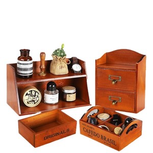 Wooden Desktop Cosmetic Storage <b>Box</b> With Mirror And Compartment Tray For <b>Makeup</b> Organizers - Product Image 4