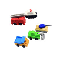 Gommes en caoutchouc Soododo à motifs de dessins animés (avion, véhicule de construction) – Papeterie scolaire effaçant proprement – Vente directe usine Chine