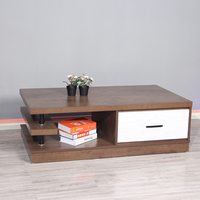 Table basse moderne de style européen, table basse de bonne qualité, carrée et noire pour salon