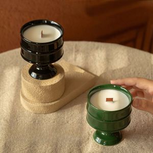เทียนหอมเซรามิกทรงสูง AOLAi พร้อมที่วางเทียนศิลปะสมัยใหม่สำหรับตกแต่งบ้าน - Product Image 2