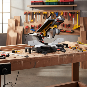 Sierra de mesa eléctrica para madera, 2200W, 210mm, sierra <span class=keywords><strong>ingletadora</strong></span> compuesta manual - Product Image 3