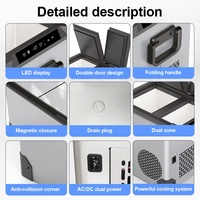 Réfrigérateur portable mini avec congélateur, certifié EMC, pour voiture, électrique AC/DC 12V 220V