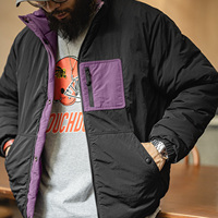 Veste matelassée pour homme, veste réversible Maden, style vêtements de travail imperméables, parka épaisse, col court, manteau d'hiver Tremd 2026