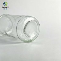 Botol Kaca Silinder Lurus Polos 400ml Custom, Wadah Transparan Kosong untuk Selai Buah, Pesanan Grosir untuk Merek