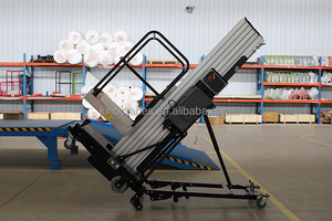 Plate-forme élévatrice en aluminium approuvée CE 12m électrique simple homme pousser autour de l'élévateur de mât vertical à vendre - Product Image 3