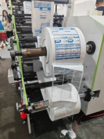 Machine d'impression flexographique 6 couleurs pour étiquettes autocollantes avec rouleau anilox et presse empilée