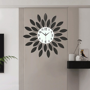 Đồng hồ sáng tạo hiện đại Nhà phòng khách Đồng hồ trang trí nhà im lặng điện tử thạch anh Đồng hồ treo tường nghệ thuật kim loại đồng hồ treo tường - Product Image 1