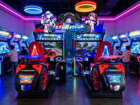 Nouvelle machine de jeu d'arcade de grande envergure, jeu de course de rue à deux joueurs, équipement d'arcade commercial à monnayeur