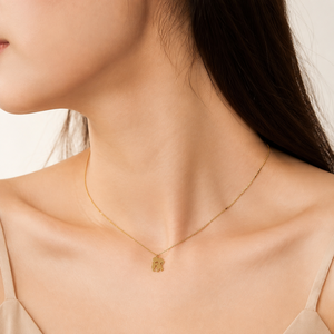 Collier pendentif pour couple en acier inoxydable plaqué or 14 carats sous vide, chaîne fine, options de couleur or et argent - Product Image 5
