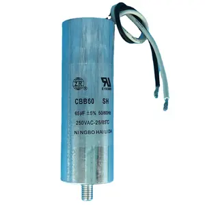 Condensador de funcionamiento de motor 65 uf para bomba de agua en60252