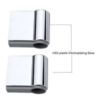 Nouveau design moderne, support mural coulissant en acier inoxydable pour savon, finition chromée, avec tête en plastique, pour kits de douche d'appartement