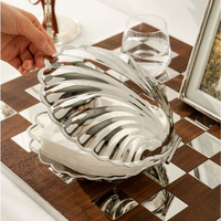 Distributeur de mouchoirs en acier inoxydable de style européen, luxe léger, en forme de coquille, pour salon et table basse