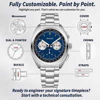 Jam Tangan Baru 2026 1782 Turtle Back Luxury Chronograph Quartz untuk Pria Jam Tangan Bercahaya Relogio Masculino