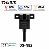 Sensor Fotoelektrik Induktif U-Channel DS-U DASS Tahan Air Grosir, Peringkat Proteksi IP67, Polimer, 24V, Hitam, NPN/PNP