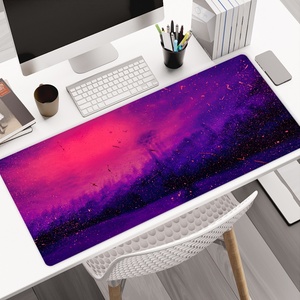 Custom Printing Purple Red Large Extended Rubber Mouse Pad Wholesale Design Rubber Gaming Mat Waterproof Lock Edge <b>Mousepads</b> - Product Image 1