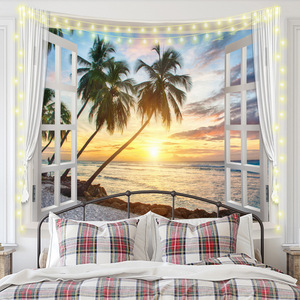 <span class=keywords><strong>Tapisserie</strong></span> murale suspendue style nordique à motif géométrique, lavable en machine, pour chambre à coucher, maison d'hôtes, personnalisable - Product Image 2