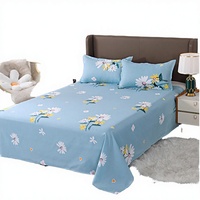 Nouvelle parure de draps à angle droit personnalisée, taie d'oreiller imprimée, 200TC, polyester antistatique, parure de draps ajustés pour la maison, l'hôtel, la chambre à coucher