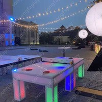 Table de ping-pong LED Songfa durable et écologique, table interactive éclairée à changement de couleur pour les événements et les fêtes