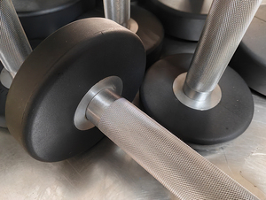 Set di Manubri Rotondi <span class=keywords><strong>in</strong></span> Acciaio Rivestiti <span class=keywords><strong>in</strong></span> Poliuretano (PU) per <span class=keywords><strong>Palestra</strong></span> - Pesi da Ginnastica <span class=keywords><strong>in</strong></span> Gomma/Uretano - Product Image 6