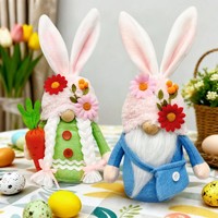 Attaches de rideau lapin de Pâques faits à la main, boucle en peluche pour la décoration de fenêtre de printemps, maison, hôtel, nouveau design