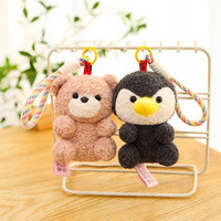 SongshanToys En gros : Porte-clés animaux en peluche miniatures, mignons et créatifs (ours, panda, pingouin), figurines pour machine à griffes, prix bas