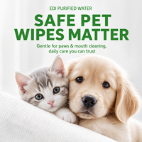 Lingettes pour animaux en fibre de bambou, sûres si les animaux les léchent, lingettes de toilettage extra larges et épaissies pour les propriétaires de marques d'articles pour animaux et les plateformes numériques UE/États-Unis