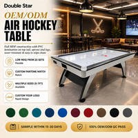 Table de hockey sur air de 7 pieds (84 pouces), blanche brillante, électrique, avec plateau de jeu et marqueur électronique pour bar sportif