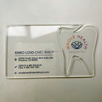 4 NOUVELLES cartes de visite transparentes en acrylique de luxe avec logo découpé à l'emporte-pièce Graphiques Cartes de visite pour événements