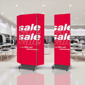 จอแสดงผลโฆษณา LED แบบพับได้ 3 ด้าน แบบเคลื่อนย้ายได้ P2.5  สองด้าน - Product Image 1