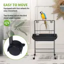 Plateforme de jeu interactive pour perroquets, station ouverte de type table, support en fil de fer durable, design simple