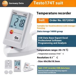 เครื่องวัดอุณหภูมิและความชื้นแบบพกพาสำหรับการขนส่งยา รุ่น Testo174T/174H  ความแม่นยำสูง ผลิตจากพลาสติก ABS สำหรับควบคุมอุณหภูมิในระบบโซ่ความเย็น - Product Image 1