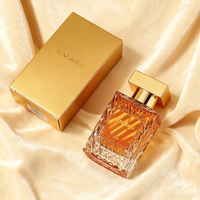 Flacon de parfum de luxe au design minimaliste 50 ml, flacon de parfum vide en cristal, flacon de parfum personnalisé avec logo gravé et boîte