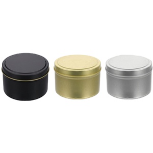 Xách tay rỗng container thực phẩm tinplate hộp lưu trữ 8oz nến tin Jar với nắp - Product Image 2