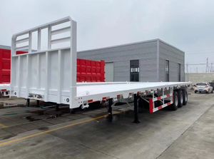 Prix à plat 3 essieux 30/40 pieds 48 pieds <span class=keywords><strong>pas</strong></span> <span class=keywords><strong>cher</strong></span> <span class=keywords><strong>plateau</strong></span> plat conteneur châssis mobile à plat Semi camion <span class=keywords><strong>remorque</strong></span> à vendre - Product Image 2