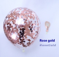 Ballon en papier à paillettes de 12 pouces pour décoration de mariage, décoration de fête d'anniversaire, ballon à bulles dorées