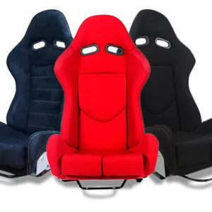 Fornitore di fabbricazione sedili da corsa di sicurezza Super morbidi resistenti all'usura sedili per auto con secchio in PU nero