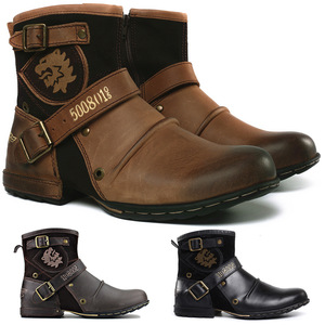 Bottes Chelsea Martin Mi-Montantes Tendance Homme en Cuir PU, Style Britannique Chic, Dernière Collection pour <span class=keywords><strong>Hiver</strong></span> et Été, Vente Chaude - Product Image 1