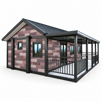 Cabines préfabriquées modulaires modernes avec véranda couverte pour café, café de jardin et usage commercial extérieur