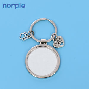 LOGO rapide Promotion porte-clés en métal porte-clés vierge Sublimation meilleurs <span class=keywords><strong>amis</strong></span> patte Pet porte-clés vierge - Product Image 3