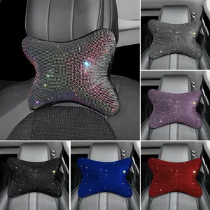 Crystal Diamond Car poggiatesta cuscino sedile cuscino morbido strass Bling accessori interni auto