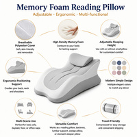 Oreiller ergonomique pour dormeurs sur le ventre, en mousse à mémoire de forme respirante, pour adultes, soutien orthopédique du ventre et du corps