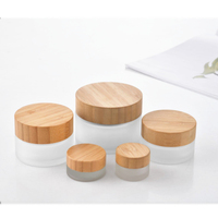 Bocaux à cosmétiques en bambou, avec flacon, 5 ml, 10 ml, 30 ml, 50 ml, 100 ml