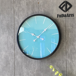 Relojes de pared redondos azules de lujo modernos de precio bajo de fábrica de 51cm, reloj colgante de pared decorativo creativo para el hogar, reloj Dropshipping 2025 - Product Image 2