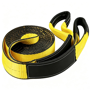 Kit de remorquage tout-terrain robuste avec 3 sangles de remorquage, 2 manilles en D et sac de rangement pour équipement de secours et de remorquage d'urgence automobile - Product Image 4